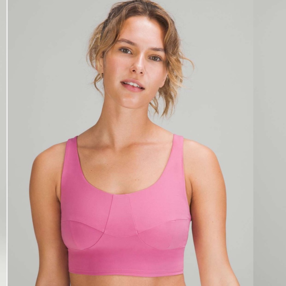 Lululemon Nulu Front-Darting Yoga Bra *Light Support, B/C Cup Pink Blossom